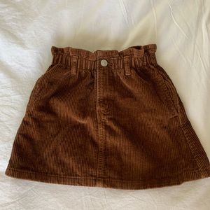 Zara Girls brown corduroy skirt size 7